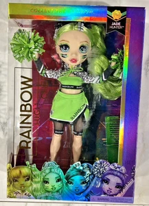Muñeca Rainbow High Cazador de Jade Animadora Pelo Verde "Nueva" / el paquete tiene daños - Imagen 1 de 3