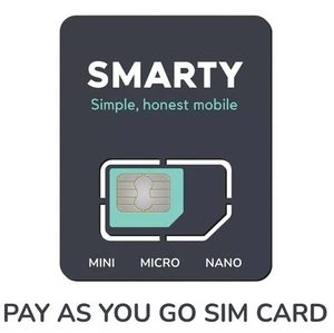 Only NEW OFFICIAL SMARTY UNLIMITED DATA - Sim Card 4G 5G Pay As You Go - Picture 1 of 3