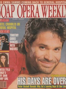 Soap Opera Weekly Dec 10, 1991 PETER RECKELL-TIMOTHY GIBBS-MELINA KANAKAREDES-GL - Picture 1 of 4