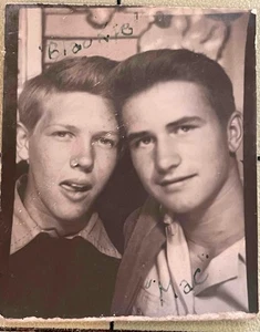 1930-40 BLACKIE & MAC HOMBRES CARIÑOSOS LENGUA ACCIÓN FOTOMATÓN FOTOGRAFÍA - Imagen 1 de 2