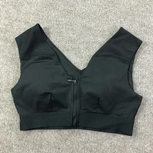 Tommie Copper Sports Bra Womens Medium Zip Front Shoulder Support Compression - Picture 1 of 11