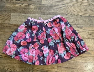 mini boden Size 4 - 5 Girls Floral Roses Bubble Skirt with drawstring tie - Picture 1 of 5