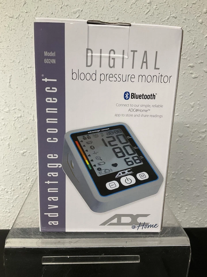 ADC 6024N Digital Blood Pressure Monitor Bluetooth Upper Arm Cuff Navy -