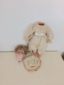 Antique Schoenau Hoffmeister 1906 Porcelain & Composition Doll Needs Work - Picture 1 of 21