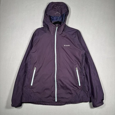 Chaqueta Columbia para mujer XLarge ciruela oscura omni-calor con capucha impermeable aislante Foto 1 de 4