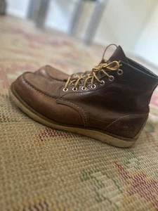 Used Red Wing 8138 6” Moc Toe Briar Oil Slick Size 9.5D - Picture 1 of 5