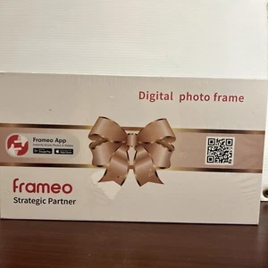 FRAMEO Digital Photo Frame 10.1 inch Wi-Fi 32GB Wood Color Sealed New! - Picture 1 of 7