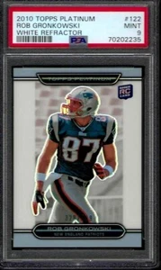 PSA 9 - 2010 Topps Platinum #122 Rob Gronkowski (White Refractor) Patriots #/499 - Bild 1 von 5