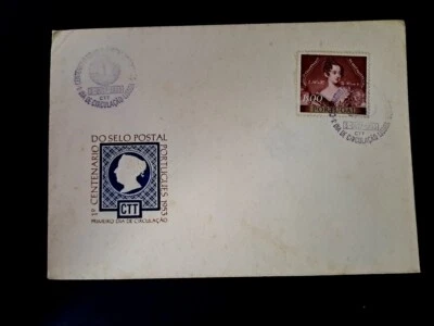 1953 Portugal Vintage FDC Cover 100th Anniv Stamps - Image 1 of 2