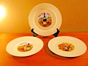 3er Set Snack Käseteller Porcelaine De Sologne, Limoges Frankreich neuwertig - Bild 1 von 3