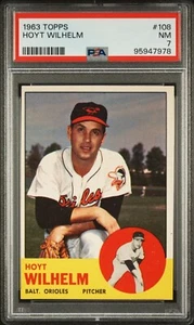 1963 Topps PSA 7 Hoyt Wilhelm #108 ¡Recién graduado! - Imagen 1 de 2