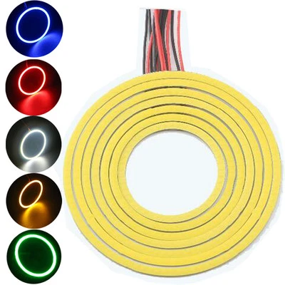 2Pcs COB LED Halo Rings Angel Eyes Led 60mm 70mm 80mm 90mm 100mm 110mm 120mm 12V - Image 1 of 4