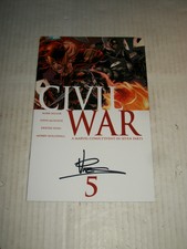 CIVIL WAR #5 (2006) Punisher, Fantastic 4, Signed by Dexter Vines