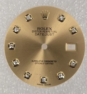 Esfera genuina Rolex Champagne para Datejust 36 con diamantes de fábrica 116233 - Imagen 1 de 4