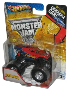 Hot Wheels Monster Jam (2012) Spider-Man Toy Truck w/ Crushable Car - Picture 1 of 2