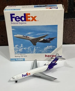 Herpa Wings 1:500 FedEx Federal Express Boeing 727-200 MODEL - Picture 1 of 7