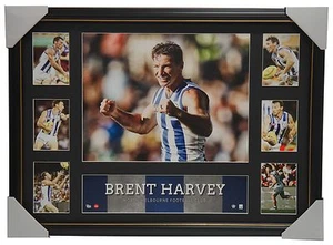 Brent Harvey Kangaroos AFL Official Collage Framed North Melbourne 400 AFL Games - Bild 1 von 1