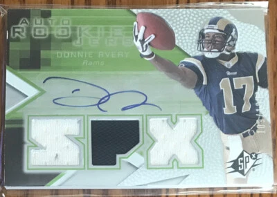 2008 SPx Rookie Jersey Autograph Donnie Avery #151 St.Louis Rams #’d 109/199 - Image 1 of 2