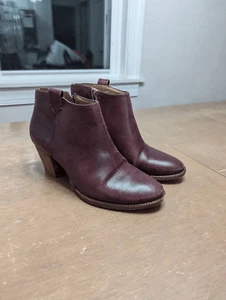 Madewell The Billie Ankle Boot women's size 7 oxblood red bootie zippers Brazil - Picture 1 of 10