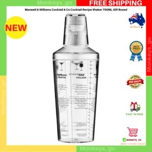 Maxwell & Williams Cocktail & Co Cocktail Recipe Shaker 700ML Gift Boxed - Picture 1 of 7