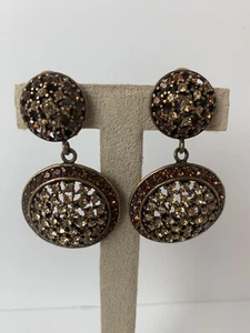 Atemberaubende Statement Bijoux Designs Ohrringe gelb Strass goldfarben - Bild 1 von 8
