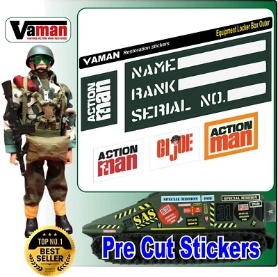 VAMAN Action Man Stickers Locker Box Lid (Die Cut)