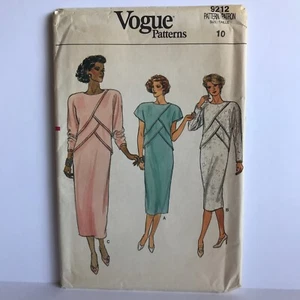 Vogue Patterns 9212 Misses Sz 10 Loose-Fitting Dress Sewing Pattern FF UNCUT - Picture 1 of 5