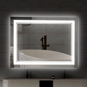 24" x 32" LED Bathroom Mirror, Bathroom Mirror with Lights, LED Mirror Anti-Fog - Picture 1 of 8
