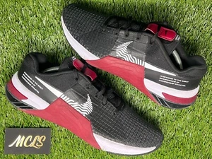Nike Men's Metcon 8 TB Training Shoes Black Crimson White DV4382-011 Sizes 11-13 - Picture 1 of 7