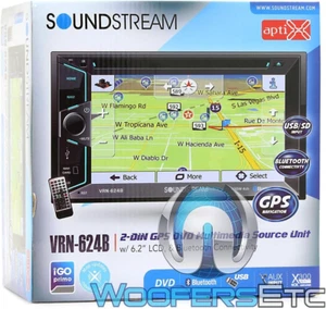 VRN-624B, 6.2 Inch Double Din Car Stereo, Navigation LCD Touchscreen Multimedia - Picture 1 of 8