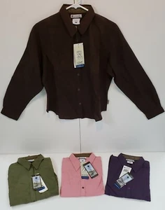 Columbia Sportswear Floral Bird Jacquard LS Print Button Top Bluse-Neu mit Etikett - Bild 1 von 7