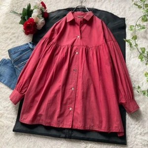 Y's Yohji Yamamoto Cotton Shirt Vintage Oversized Red so - Picture 1 of 12