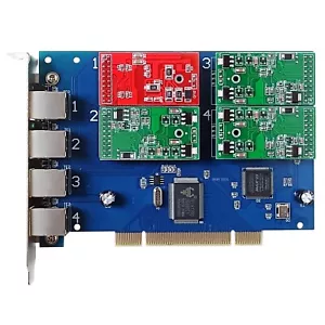 Asterisk Card TDM410P PCI 1 FXO+3 FXS Card FXO Board Issabel FreePBX TDM400P - Picture 1 of 11
