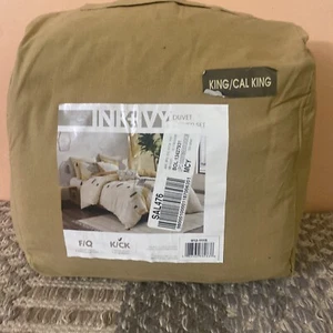 INK+IVY Arizona 3 Piece Cotton Duvet Cover Set 1112 - 1115 Gold @ - Picture 1 of 5