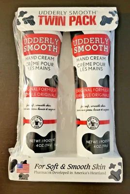 Crema de manos Udderly Smooth Twin Pack fórmula original 4 OZ (NUEVO) PSJ Foto 1 de 4