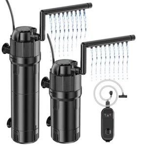 5-in-1Aquarium Innenfilter mit UV Aquarium 500 800L/h Filter Pumpe Einstellbarer - Bild 1 von 25