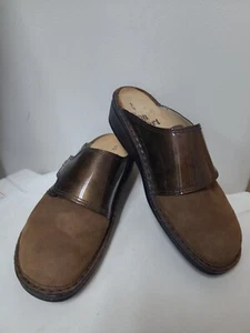 Finn Comfort Brown Leather Clog Sz 38 D EUC - Picture 1 of 8