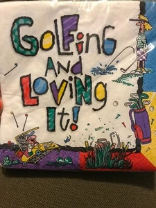 Brand New Amscan Beverage Napkins Retired....Golfing Napkins Set Of 16 ~ 3 Ply - Picture 1 of 5