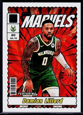 Damian Lillard 2023-24 Donruss Net Marvels #3 Milwaukee Bucks Foto 1 de 2