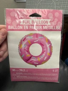 Donut Time 30 Inch Foil Balloon Donut Birthday Party Decorations Donut Party New - Picture 1 of 2
