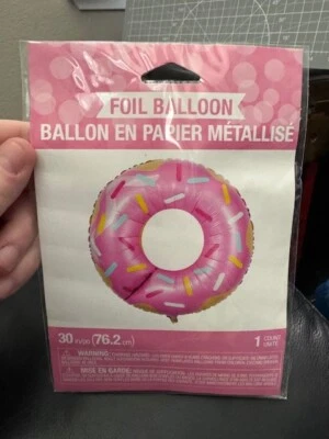 Donut Time 30 Inch Foil Balloon Donut Birthday Party Decorations Donut Party New - Image 1 of 2