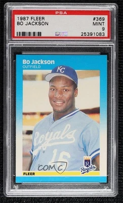 1987 Fleer Bo Jackson #369 PSA 9 MINT Rookie RC - Image 1 of 3