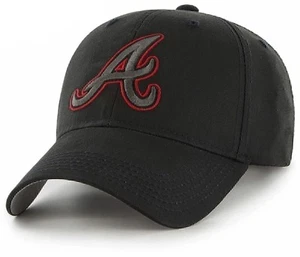 ATLANTA BRAVES BLACK HAT AUTHENTIC MLB BASEBALL TEAM LOGO NEW CAP - Picture 1 of 2