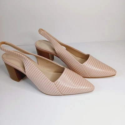  Tacones de bloque antideslizantes con puntera puntiaguda rosa para mujer talla 8,5. Nuevo sin etiquetas Foto 1 de 4