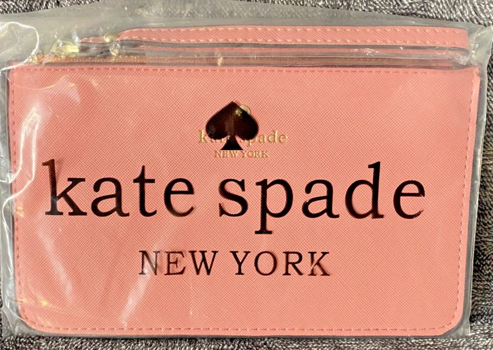 Cartera sin asas Kate Spade New York rosa para mujer de cuero elegante Foto 1 de 4