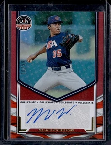 2025 Panini S&S USA Malachi Witherspoon Team Signatures Red 90/99 Auto - Bild 1 von 2