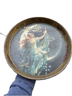 РЕКЛАМА ПИВА NEW LIFE ПИВНОЙ ПОДНОС GOENNER JOHNSTOWN ПЕНСИЛЬВАНИЯ PA - Изображение 1 из 4