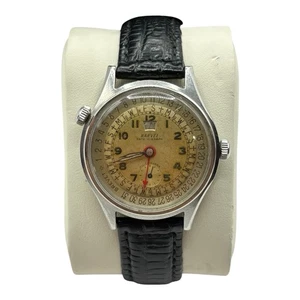 Reloj Pulsera Vintage Harvel FECHA-O-GRAPH Calendario Cuerda Manual 36mm Acero Inoxidable - Imagen 1 de 6