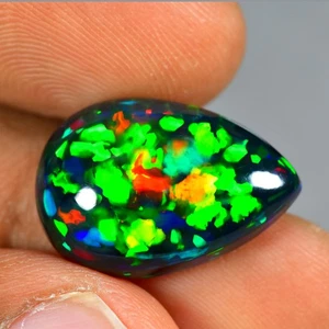 9.94Ct Dazzling 3D Honey Comb Pattern Natural Welo Black Opal Gemstone - Picture 1 of 1