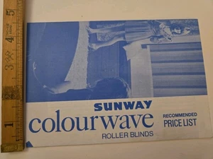 1970s Sunway Colourwave Roller Blinds Price List Retro Home Decor Catalogue - Picture 1 of 5